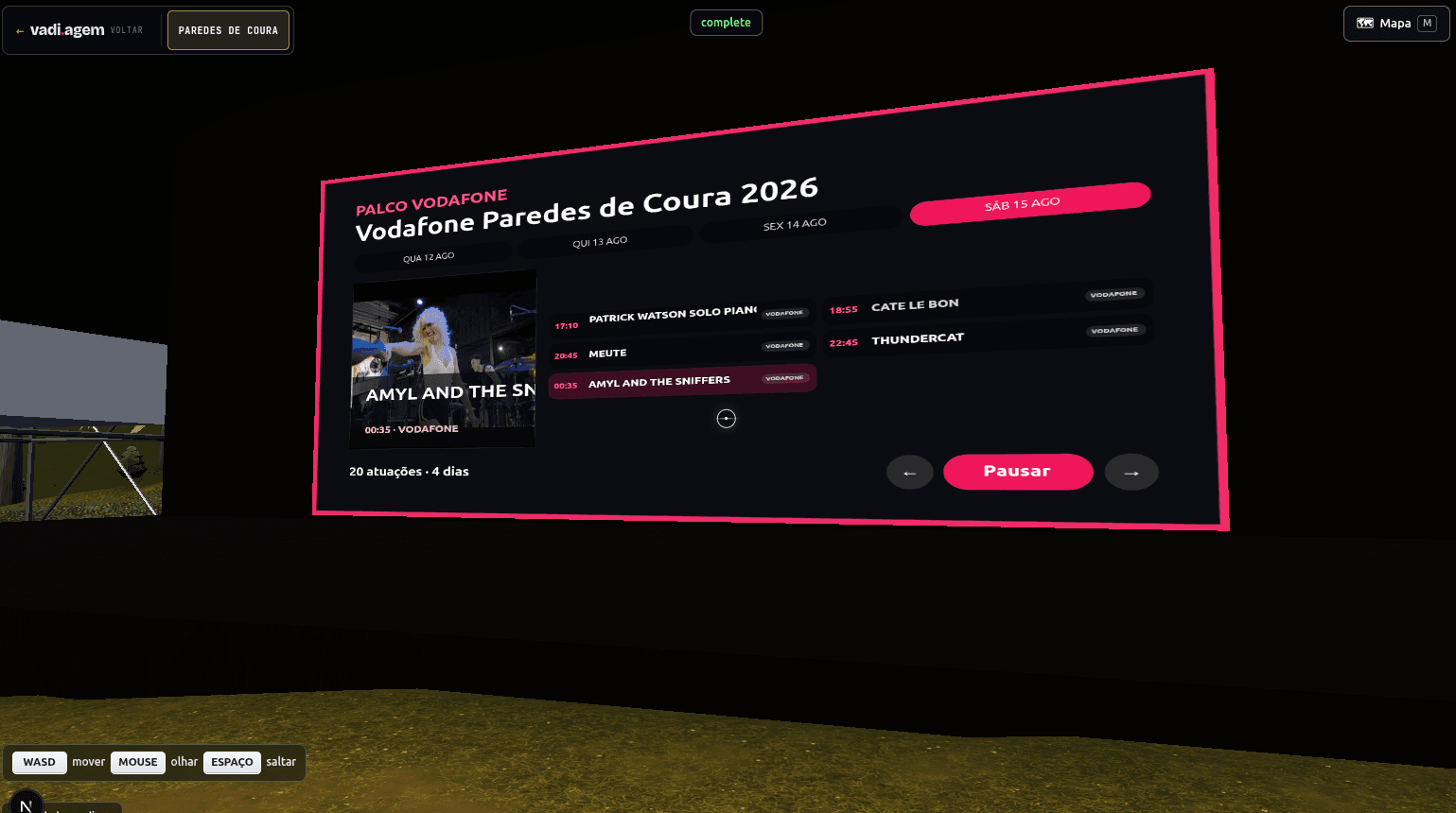 Paredes de Coura — monde 3D jouable